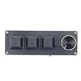 Fockety 3-Tasten-Makropad, Mini-3-Tasten-Tastatur mit Knopf, 3 Vollständig Programmierbare Tasten, Mechanische Gaming-Tastatur für Büro, Spiele, Musik, Medien