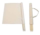 Aves-24 Windschutz 8m Strand Garten Meer Sichtschutz 100% unbehandelte Baumwolle Camping Blickschutz Natur Ökologisch Trennenwand