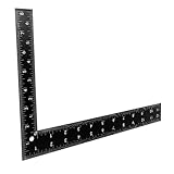 OSALADI Stahlschrankwinkel Lineal Winkelmaß Robustes Stahlmaßstab Präzises Winkellineal für Bau Ingenieurwesen Kunst und Holzbearbeitung