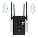 WLAN Repeater WLAN Verstärker 1200 Mbit/s,WiFi Repeater Dual-Band WiFi Booster Internet Verstärker mit Externen 4 Antenne Internet Booster Mit LAN/WAN Port,Kompatibel Allen WLAN Geräten