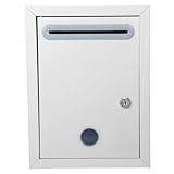 FIXOSHEE Edelstahl Briefkasten mit Schloss Abschließbare Wandvorschlagsbox Mittelgroß Wetterfeste Beschwerde und Spendenbox für Büro und Schule