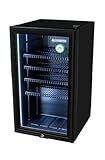 Gastro-Cool - Flaschenkühlschrank mit Glastür - Gastronomie - Bar - schwarz - LED - KW90