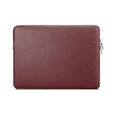 jooeer 11 Zoll Laptop Hülle Kompatibel mit 11,6' Chromebook Tablet, Wasserdicht PU Leder Schutzhülle Tasche Dünn Stoßfest Gepolstert Sleeve für Damen Herren, Rot