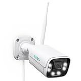 SV3C 4K WLAN IP Überwachungskamera für den Außenbereich, 8MP Dualband WiFi Sicherheitskamera mit Flutlicht Farbnachtsicht, ONVIF, SD Karte & Cloud Speicher