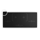 Klarstein Velaire Induktionskochfeld 90cm - 4-Zonen Kochfeld Induktion, 7000W Boost, Touch-Slider, Timer, Kindersicherung, Restwärmeanzeige, Flex-Zonen, Schwarz, Einbau Induktionsherd