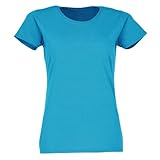 Fruit of the Loom Ladies´ Valueweight T Damen T-Shirt, Azure Blue, XL