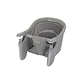 Bebeconfort Malva, anklemmbarer Tischsitz Baby Hochstuhl, 6 M. - 3 J. (15 kg), sichere Befestigung, weicher Sitz und Stoffe, leichte Installation, zusammenklappbar, leicht (1,8 kg), Mineral Grey