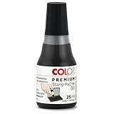 COLOP Premium Stempelfarbe 801 schwarz, auf Wasserbasis, dermatologisch getestet, 15,5 x 6,20 x 8,00 cm