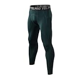 Generisch Herren Kompressionshose mit Taschen Männer Sport Leggings Laufhosen Schnelltrocknend Fitness Funktionsunterhose Tights Thermo Leggings Fleece Warm Sporthose Baselayer Hose
