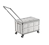 DGOINGPI Handwagen Einfache Outdoor-Camping-Aufbewahrung, Backup-Aufbewahrung, Faltbare Organisation, leichte Rollwagen für Picknicks Transportkarre(NO-3)
