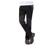 Winddichte Herren-Skihose, Thermo-Skihose, verdickte Fleece-gefütterte Skihose, leicht, bequem, Wanderhose mit Reißverschlusstaschen, schmale Passform, Stretch, Chino-Hose, modische Outdoor-Schneehose