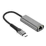 OAJABBGE USB3.0-zu Ethernet Adapter USB Typ C Zu Ethernet Adapter RJ45-Netzwerk Tragbarer Kabeladapter Für Laptops
