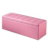 Wasserdichter PU-Fußhocker – Massivholz, Truhenbank, Sitzbank, schmutzabweisend, einfaches Wechseln der Schuhe – 7 Farben erhältlich (weiß, mehr)