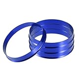 A ABSOPRO Radnaben-Zentrierringe OD 65,1 mm auf ID 63,4 mm Radnaben-Zentrierringe Radsitz-Zentrierungsabstandshalter aus Aluminiumlegierung Blau (Set aus 4 Stück)