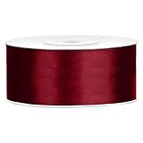 Satinband Auswahl aus 25 Farben und 6 Breiten 3mm 6mm 12mm 25mm 38mm 50mm Dekoband als Deko für Hochzeit, zum Basteln, als Geschenkverpackung