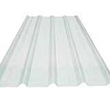 Fiberglas-Dachverkleidungen, UV-Schutz, regendicht, Tagesbeleuchtung, Garage, Schuppen, Dachmaterial, 6 Stück, 88,9 x 129,5 cm, Dachplatte für Dachplatten, 6 Stück