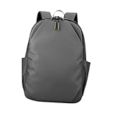 rockible Computer-Rucksack, Business-Rucksack, Rucksack, Laptop-Rucksack für Angeln, Outdoor, Wandern, Dunkelgrau, Pu-lederfolie