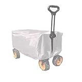 Abdeckung für Bollerwagen, Abdeckung für faltbar Bollerwagen, 210D Oxford Wasserdicht Anti-UV Staubdicht Bollerwagen Abdeckung Gartenwagen Abdeckung (Silber)