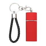 Pssopp Tragbare Luftdichte Aufbewahrungsbox, Robuster Mini-Behälter aus Aluminiumlegierung für Gewürze, Angelhaken, Schmuck (Rot)