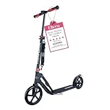 HUDORA BigWheel Style 230 Scooter - Stabiler Aluminium-Roller mit großer Trittfläche - Höhenverstellbarer & zusammenklappbarer Cityroller für bis zu 120kg - Tretroller für Jugendliche & Erwachsene