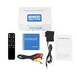 osiuujkw 4K Blu Ray Video Player, kompakter und praktischer Media Player, horizontaler und vertikaler Bildschirm, USB Festplatte, Aluminiumlegierung, Blau