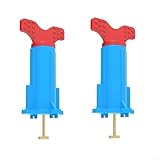 Yhenlovtt 40 Sets Fliesen-Nivelliersystem für Wand- und Bodenfliesen, wiederverwendbare Abstandshalter mit Stahlstiften, schnell positionierender Keil & PP-Clip-Werkzeuge für gleichmäßige Installation