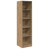 vidaXL Kleiderschrank, Garderobenschrank mit 5 Fächern, Kleiderregal Schrank für Schlafzimmer, Flurschrank Garderobe Dielenschrank, Artisan-Eiche Holzwerkstoff