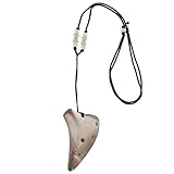 MILISTEN Okarina Dolomit Okarina Mini Okarina Flöte Musikinstrument mit schwarzem Schlüsselband Musikinstrument