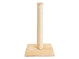 Kratzbaum Beige 36x36x65cm Sisal Kratzsäule Katzenkratzbaum Plüsch