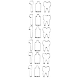 LABRIMP 18 Stk Backform-Kit Fondantformen Zahnpasta für kind Mini-Kekse Keksformen stitch eiswürfelform ice cube mold Zähne formen Formen Keksausstecherformen 430er Edelstahl Silver