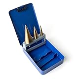 Weischer ® HSS Stufenbohrer Set 3-teilig Titan TIN Metall 4-32 mm Kegelbohrer Schälbohrer