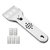 Ceranfeldschaber - Glasschaber aus Edelstahl, Herdschaber, Dunstabzugshaubenschaber | Allzweck-Kochfeldschaber geeignet für Glaskeramik