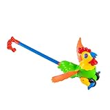 SUPVOX Walker Lauflernhilfe mit Abnehmbarem Huhn Motiv Bunter Push And Pull Lernwagen für Kleinkinder Frühe Bildungsförderung und Kognitive Farberkennung Robustes Zufällige Farbe