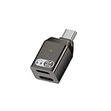 Duttek USB-C-Splitter für Beleuchtungs-Kopfhörer, 2-in-1-USB-Typ-C-Adapter mit PD 45 W Schnellladung und USB C auf Beleuchtung, Kopfhörer-Adapter für iPhone 16/15-Serie und mehr Typ-C-Geräte (grau)