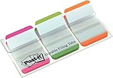 Post-it 142993 Haftstreifen Index Strong 686L-PGO – Haftnotizen in 25,4 x 18 mm mit extra starker Klebkraft – 3 Haftstreifen Blöcke à 22 Blatt in 3 Farben im praktischen Spender