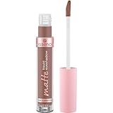 essence matte liquid eyeshadow, Lidschatten, Nr. 02, Braun, langanhaltend, abdeckend, schnelltrocknend, natürlich, vegan, wasserfest, ohne Mikroplastikpartikel, Nanopartikel frei, 1er Pack (4ml)