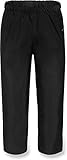 normani Kinder Regenhose Unisex für Jungen und Mädchen mit warmem, weichem Fleecefutter - Wassersäule 5000 mm Farbe Dunkelschwarz Größe XL/158-164
