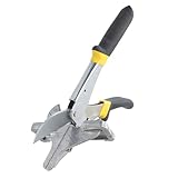 Gehrungsschere mit Ratschen für Winkelschneiden, Formen, Basteln, Einstellbar, 45–135/22,5–45 Grad, mehrwinkeliger Schneider für Weichholz, PVC