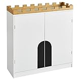 SoBuy KMB44-W, Design Kinder Aufbewahrungstruhe Schrank Kinder Bücherregal Bücherregal Spielzeugregal Kinderzimmer Aufbewahrung Display Regal Rack Organizer