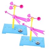 ifundom 2 Sätze Windfahne Wetterfahne Gehirnspielzeug Windmühlenspielzeug Für Kinder DIY Wissenschaftliches Spielzeug Puzzles Für Kinder Kinderspielzeug Kinderwerkzeuge Laborgerät Plastik