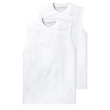 Schiesser Herren 2 Pack Muskelshirt - American Shirt Unterhemd, Weiss_228010, XL EU