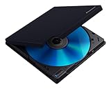Pioneer Externes Blu-ray-Laufwerk BDR-XD08EMB-S, mattschwarzes Gehäuse, USB 3.2 Gen1 (USB-Typ-C) / 2.0, schlanker tragbarer BD/DVD/CD-Brenner mit hochwertiger Gummibeschichtung