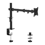 GRIFEMA, GB2001A-1 Monitorhalterung für Computer von 13-32 Zoll, höhenverstellbar, VESA 75x75/100x100, Stahl, Schwarz
