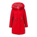 Generisch Damen Winter Mantel Steppmantel Winter Jacke Parka Daunenjacke Damen Kurz Cardigan Damen Lang Baumwolle Doppeljacke Damen Wasserdicht Geschmackvoll