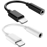Apple MFi-zertifizierter Lightning-auf-3,5-mm-Kopfhöreranschluss-Adapter für iPhone, Kopfhörer-Konverter, Dongle, Aux-Audiokabel, kompatibel mit iPhone 14, 13, 12, 11 Pro Max, X, XS Max, XR, 8, 7