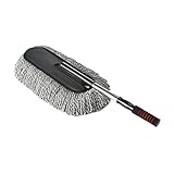 BAtlam Duster Mikrofaser-Autowaschbürste Car Duster Abnehmbarer Teleskopgriff, Staubwedel for Heim-, Büro- und Autoreinigungswerkzeuge (Color : A) (B)