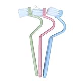 WC-Bürste für Badezimmer, schmal, kompakt, gebogener Griff, 5 Stück