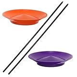 KICHOUSE 2 Satz Jonglierteller aus Kunststoff mit Stäben Leichtes Zirkus Geschicklichkeitsspielzeug für Karneval Jonglier und Drehspielzeug für Anfänger