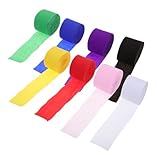 3 Sätze Bunte Krepppapierrollen Italienisches Krepppapier Blaue Partystreamer Regenbogen-geburtstagsfeierdekorationen Partydekorationen Von Innen Nach Außen Glühpapier 8 Rollen * 3 Lurrose