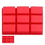 Générique Silikonformen zum Backen, Silikonformen, Kuchenform mit 9 Mulden, kleine rechteckige Form, antihaftbeschichtet, für Mais, Brownie, Käsekuchen, Schokolade